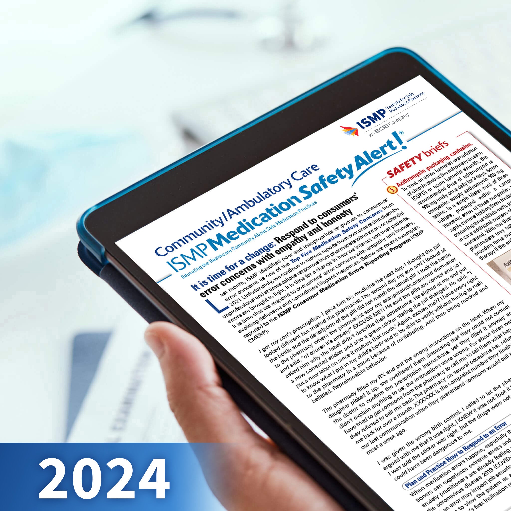 ISMP Medication Safety Alert!® Community/Ambulatory Care Newsletter - 2024 Single Issues